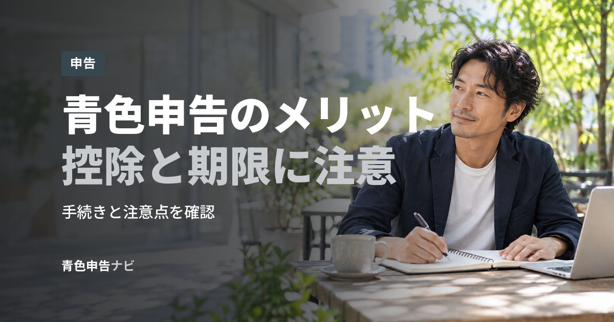 青色申告のメリット控除と期限に注意